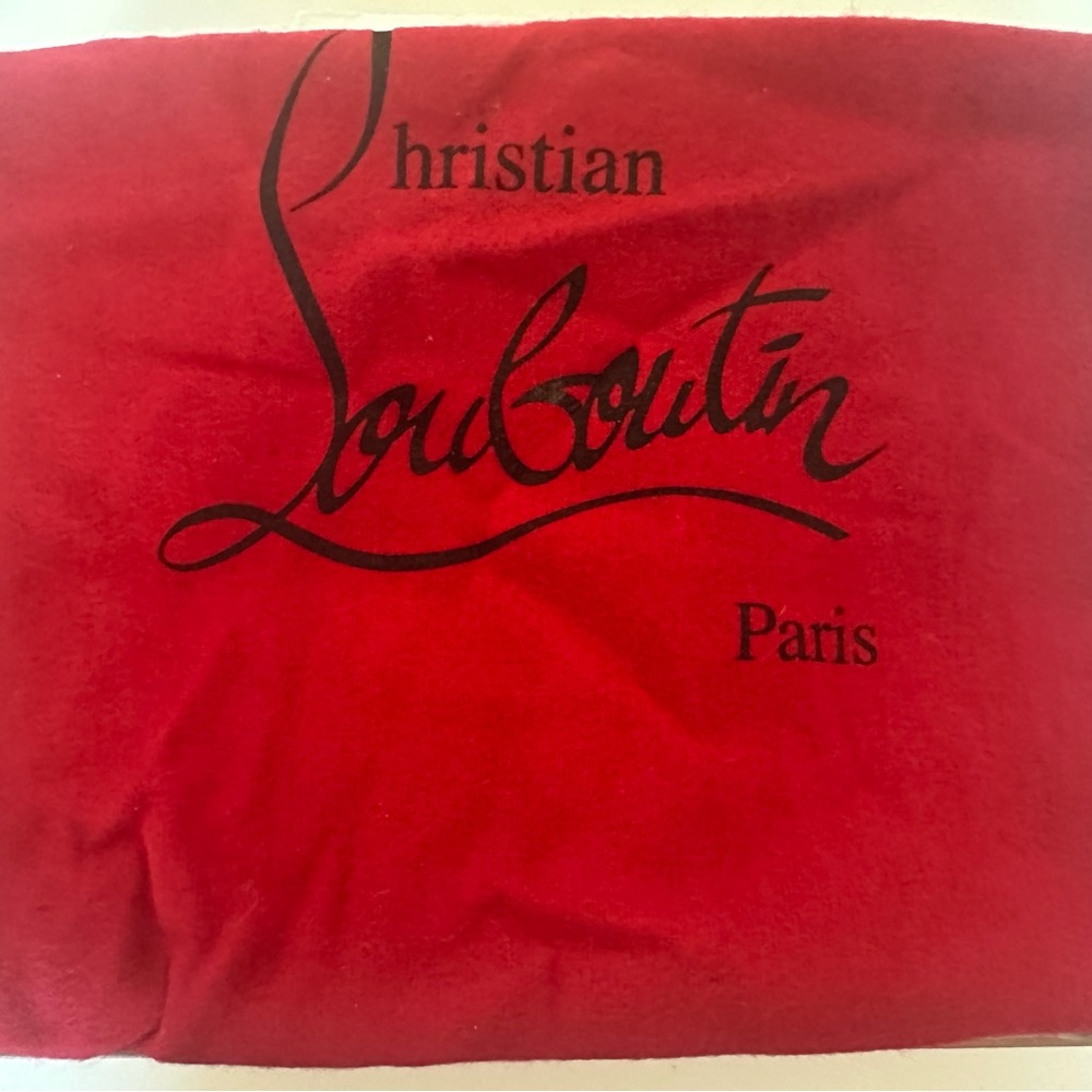 RARE, square toe Christian Louboutin red bottom heels. - Picture 7 of 9